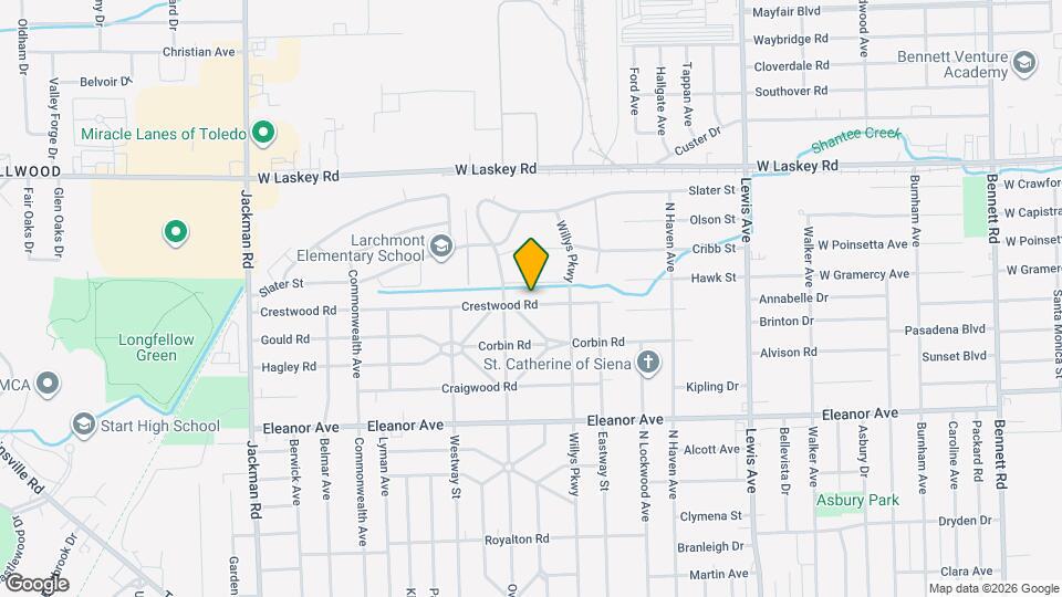 1338 Crestwood Rd Map and Location Details