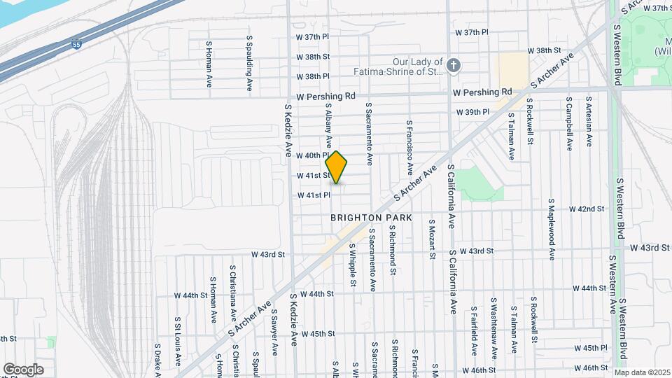 4121 S Albany Ave Map and Location Details
