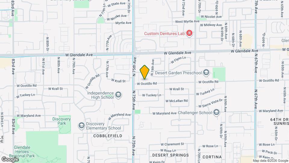 7364 W Ocotillo Rd Map and Location Details