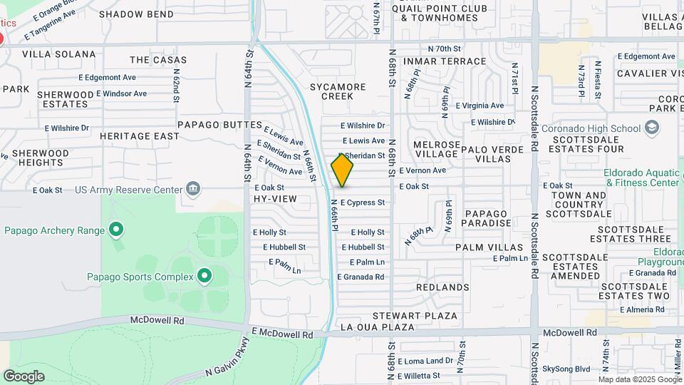 6631 E Oak St Map and Location Details