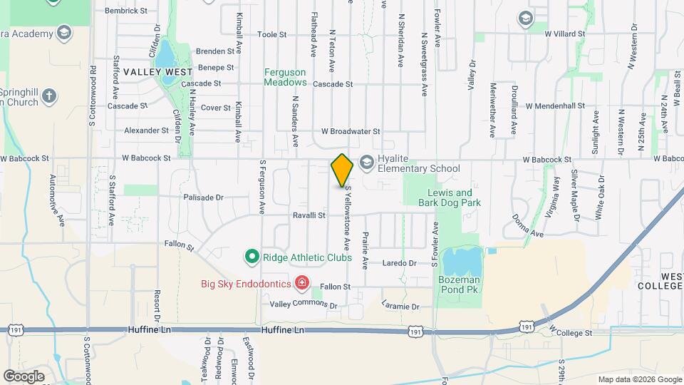 205 S Yellowstone Ave Map and Location Details