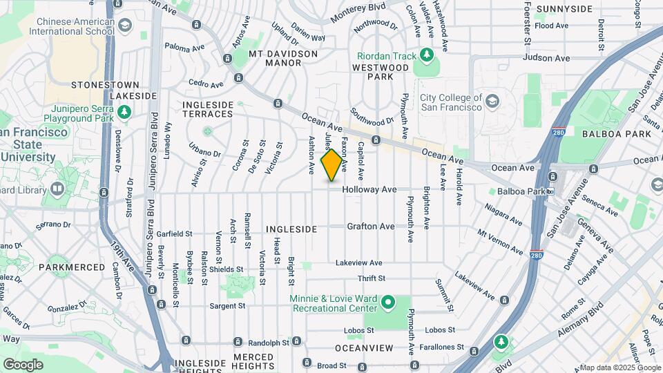 750 Holloway Ave Map and Location Details