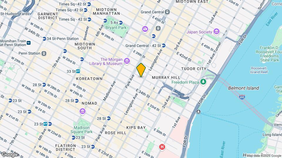 126 E 36th St Mapa y Detalles de la Ubicación
