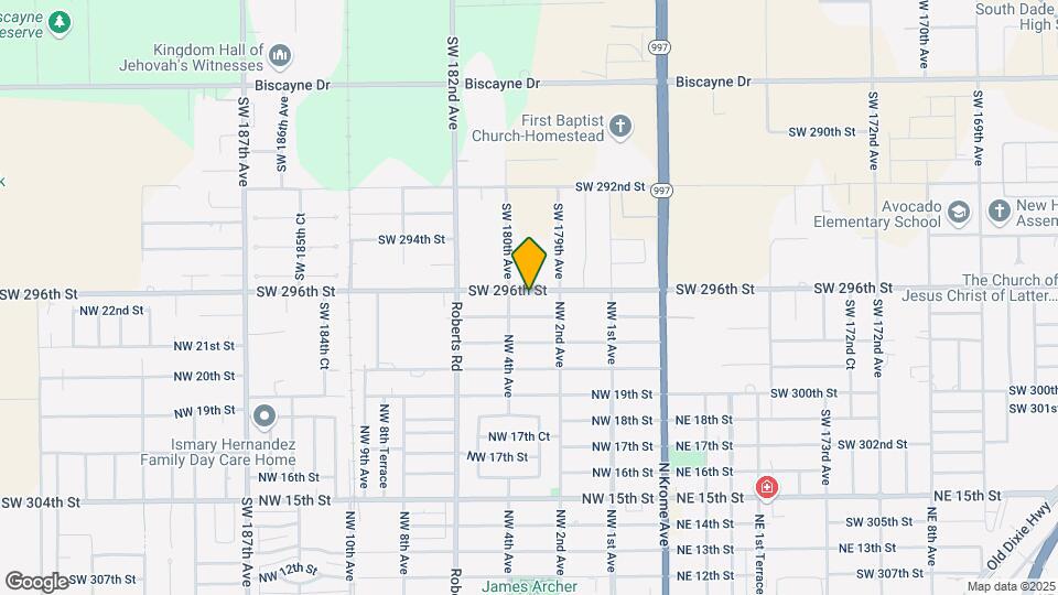 17970 SW 296th St Map and Location Details