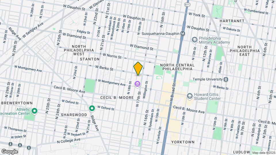 1835 N Bouvier St, Unit 1 Mapa y Detalles de la Ubicación
