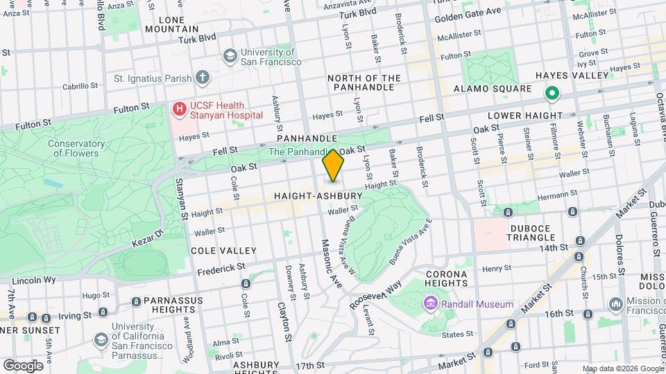 1340A Haight St Map and Location Details