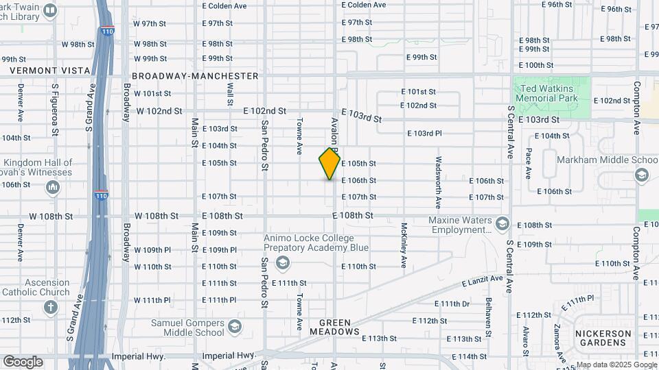 10605 Avalon Blvd Map and Location Details