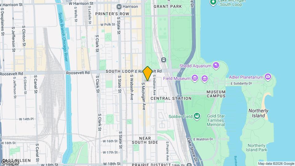 1255 S Michigan Ave Map and Location Details