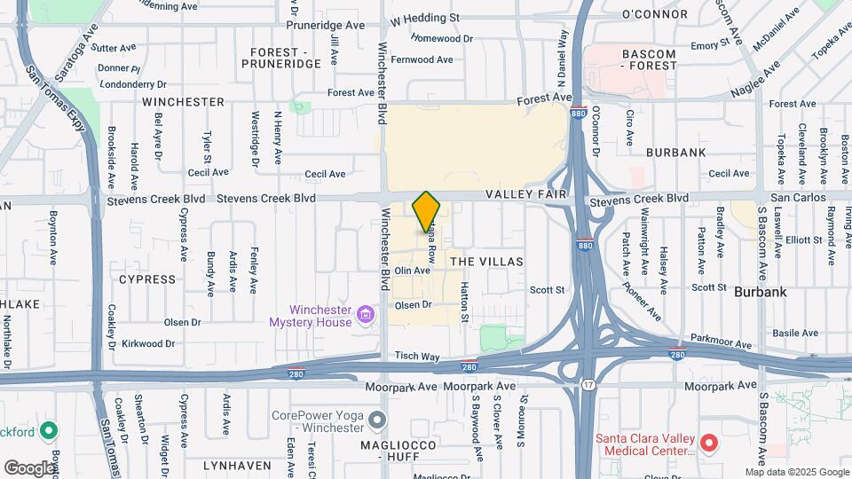 333 Santana Row Map and Location Details