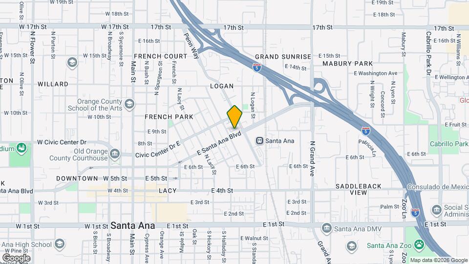 919 E Santa Ana Blvd Map and Location Details