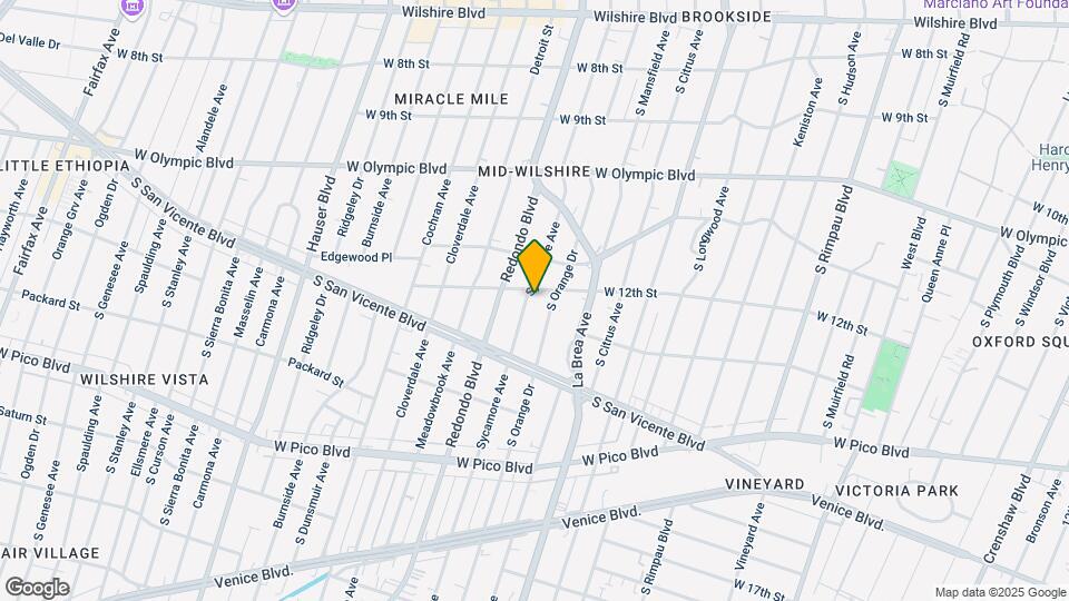 1206 S Sycamore Ave Map and Location Details
