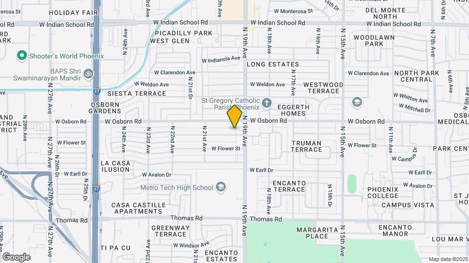 1920 W Mulberry Dr, Unit 1 Map and Location Details