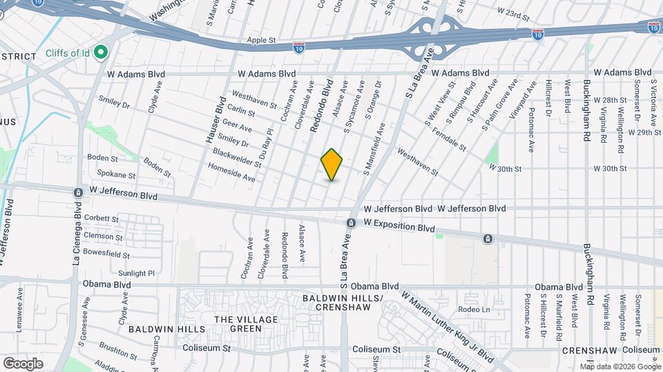 2938 S. Sycamore Ave Map and Location Details