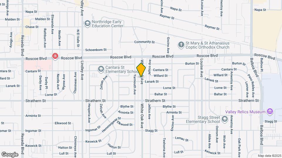 8127 White Oak Ave, Unit Guesthouse Map and Location Details