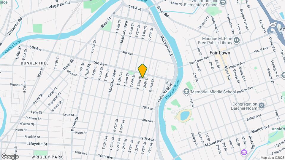 193 E 25th St Map and Location Details