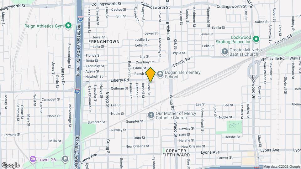 2412 Lucas St Map and Location Details