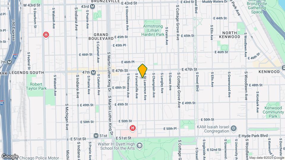 4734 S St Lawrence Ave Map and Location Details
