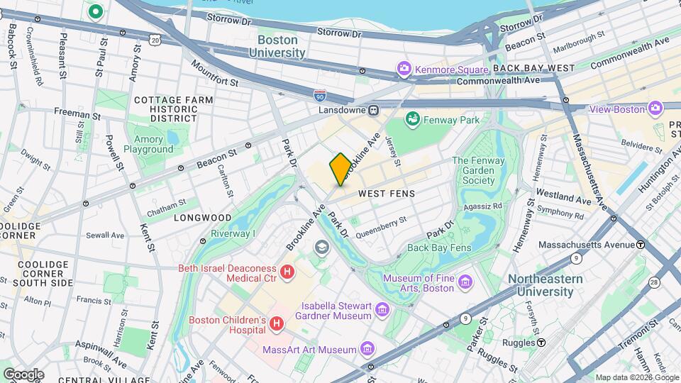 184 Brookline Ave Map and Location Details