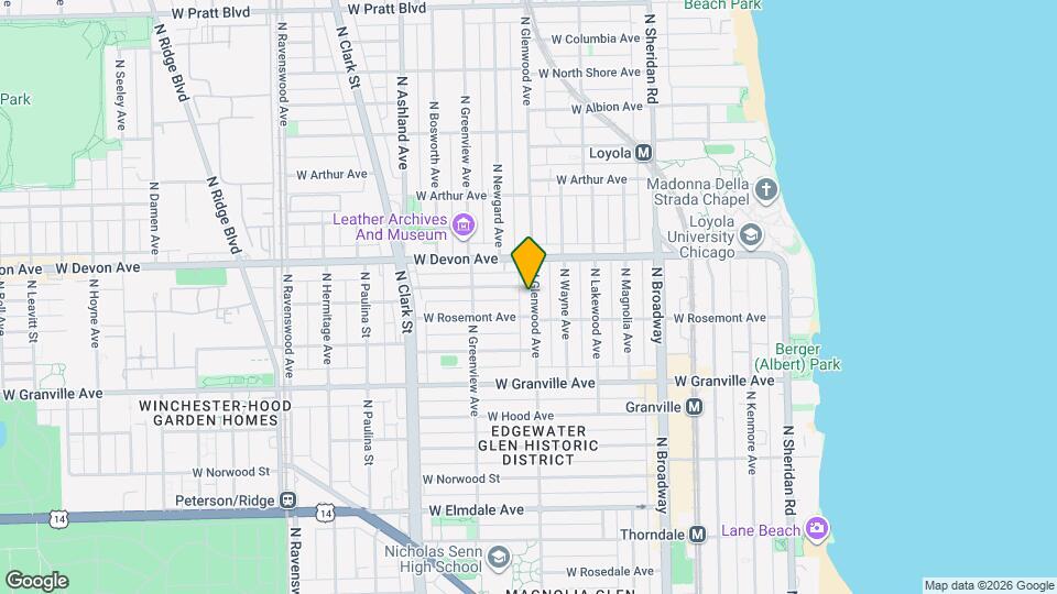 6314 N Glenwood Ave, Unit 1 Map and Location Details