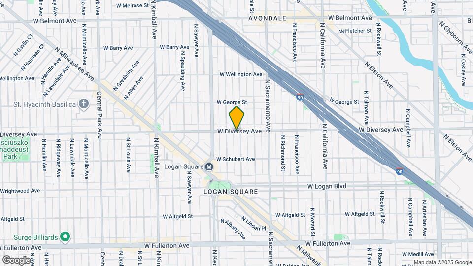 3105 W Diversey Ave Map and Location Details