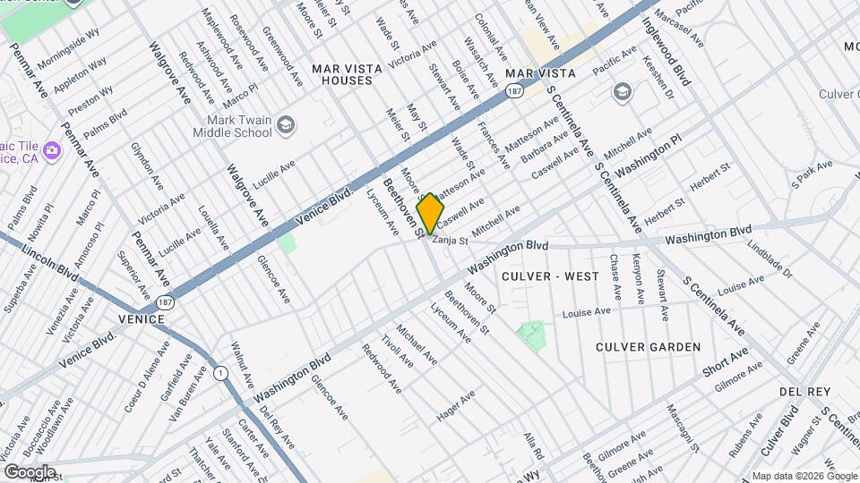 3936 Beethoven St Mapa y Detalles de la Ubicación