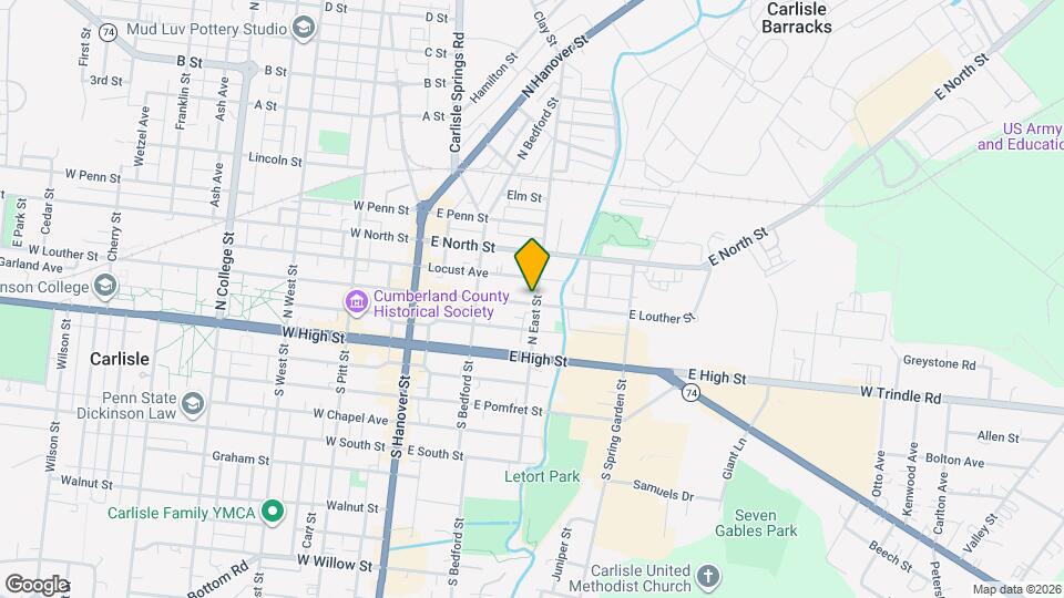 175 E Louther St Map and Location Details