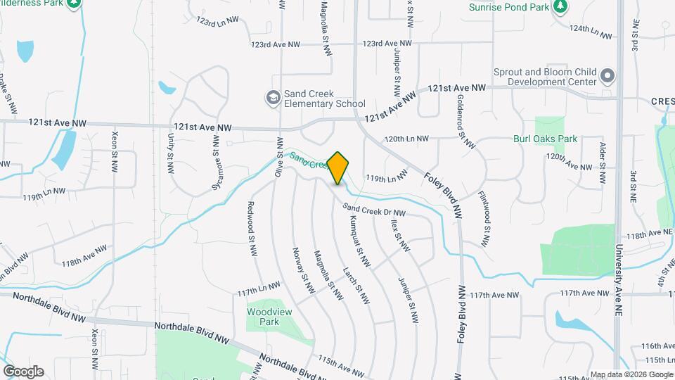 625 Sand Creek Dr NW Map and Location Details