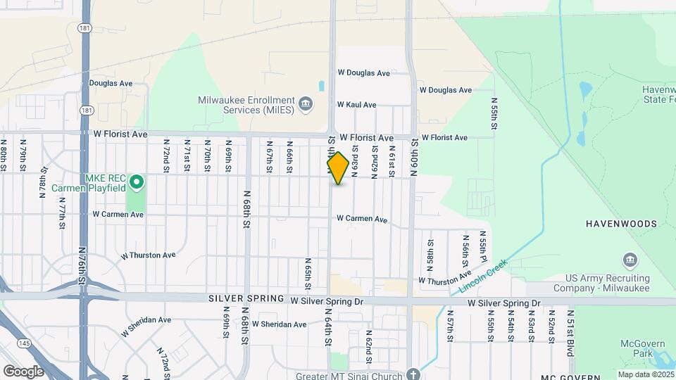 5854 N 64th St Map and Location Details