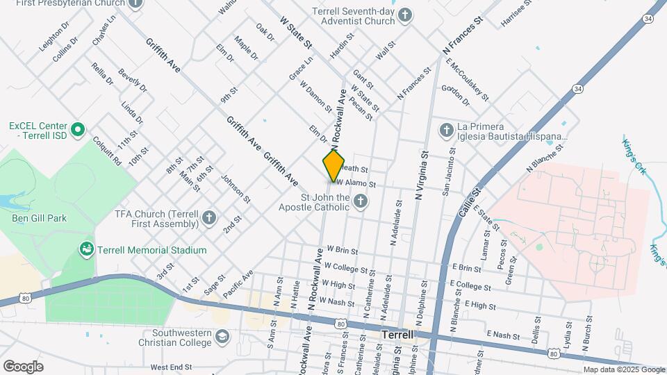 708 N Rockwall Ave Map and Location Details