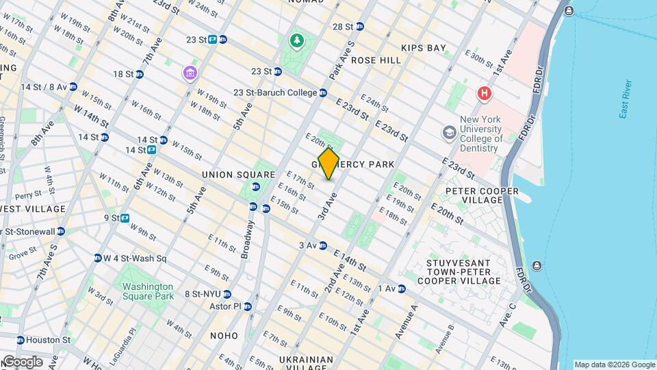 150 E 18th St, Unit 14P Map and Location Details