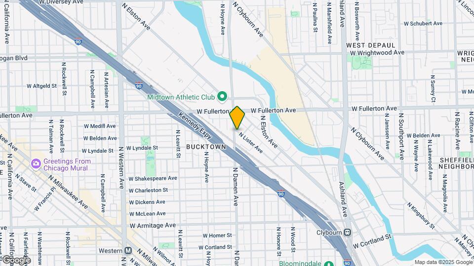 2323 N Damen Map and Location Details