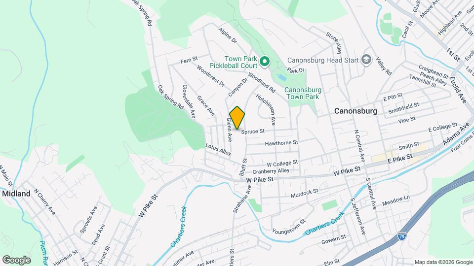 411 Spruce St Map and Location Details