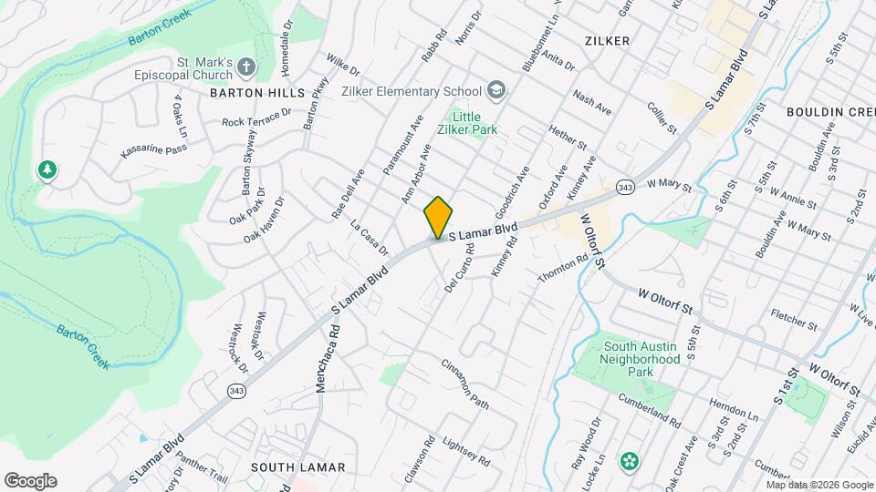 2323 S Lamar Blvd Mapa y Detalles de la Ubicación