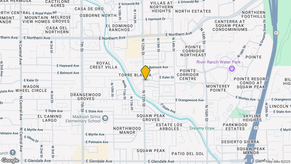 7525 N 12th St Map and Location Details