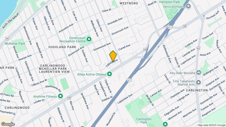 364 Tillbury Ave Map and Location Details