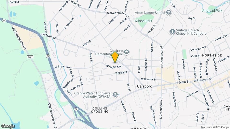 102 W Poplar Ave Map and Location Details