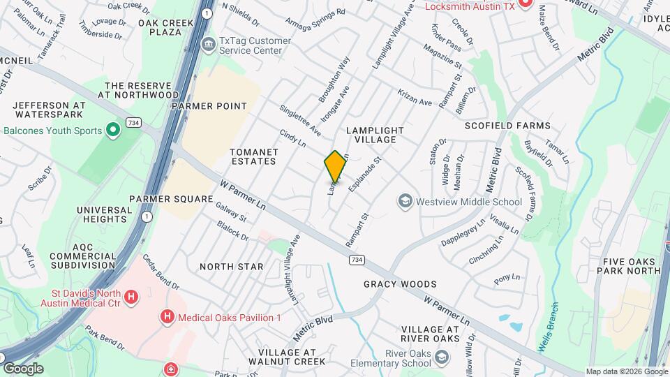 12603 Lamppost Ln Map and Location Details