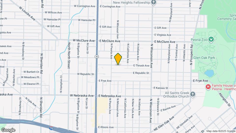 318 E Thrush Ave Map and Location Details