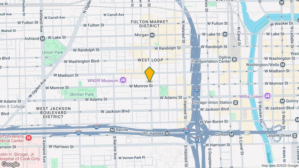 1000 W Monroe St Mapa y Detalles de la Ubicación