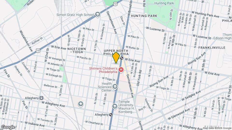 1408 Lenox Ave Mapa y Detalles de la Ubicación