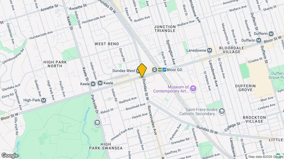 2323 Dundas St W Map and Location Details