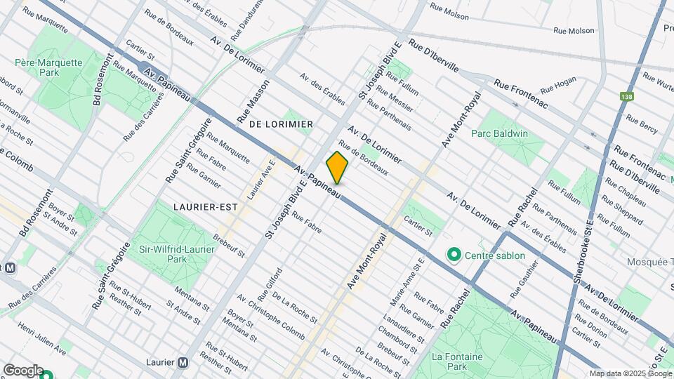 4777 Papineau Av Map and Location Details