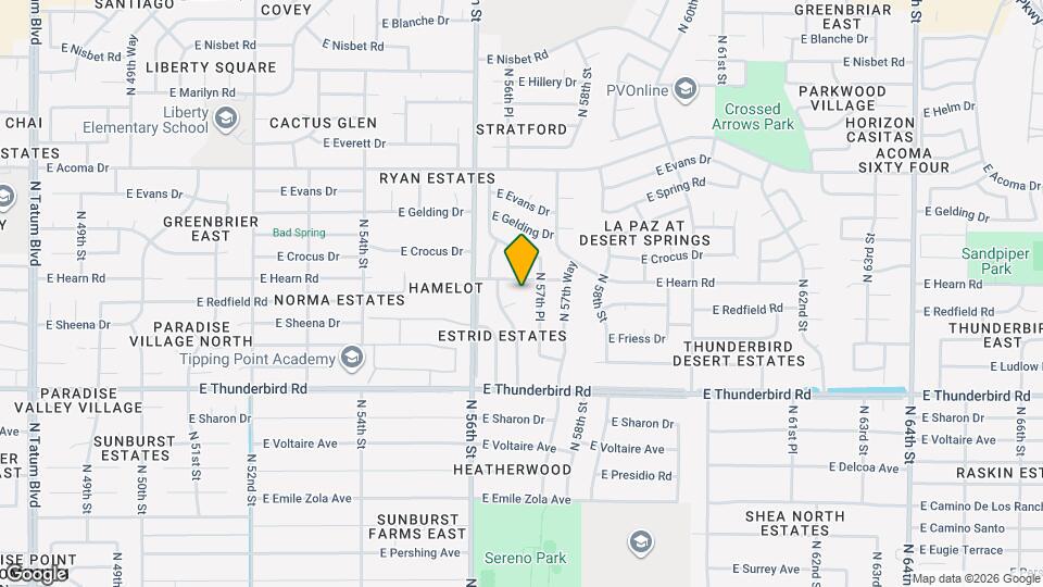 5712 E Estrid Cir Map and Location Details