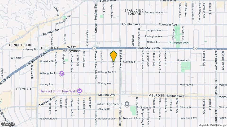 950 North Hayworth Avenue, Unit A Mapa y Detalles de la Ubicación