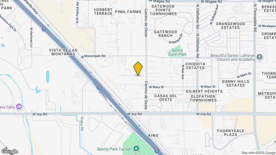 7429 North Camino De Oeste Map and Location Details