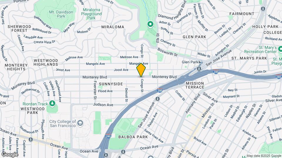 301 Monterey Blvd Map and Location Details