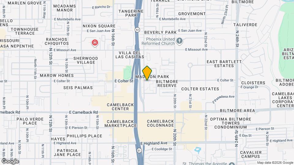 1807 E Colter St, Unit 1807 E Colter St Map and Location Details