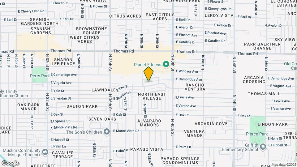 3818 E Yale St Map and Location Details