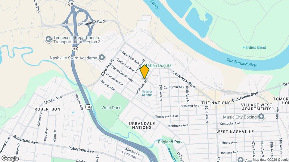 6001 California Ave Map and Location Details