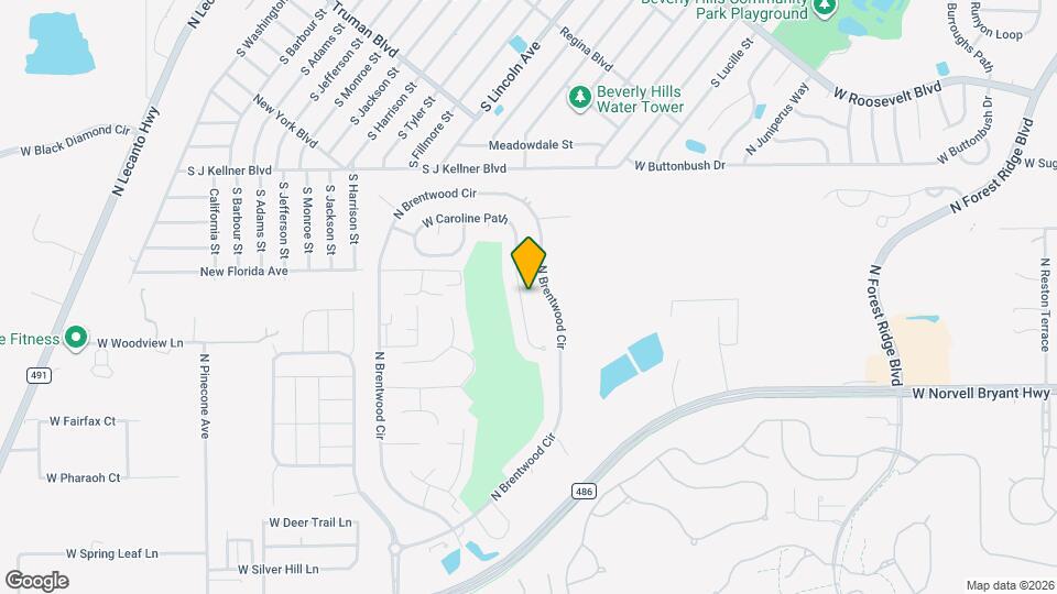 1597 W Caroline Path Map and Location Details